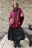 Soft Tech Jersey Puff Jacket Burgundy